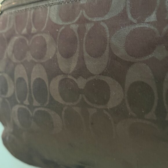 Coach Demi Bag Signature Jacquard Crossbody Black Leather Trim Silver Hardware - Picture 14 of 16